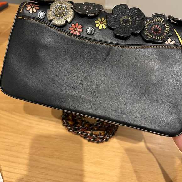 COACH 1941 Black/Purple Tea Rose Dinky 21586 Limited RARE! - Picture 5 of 10